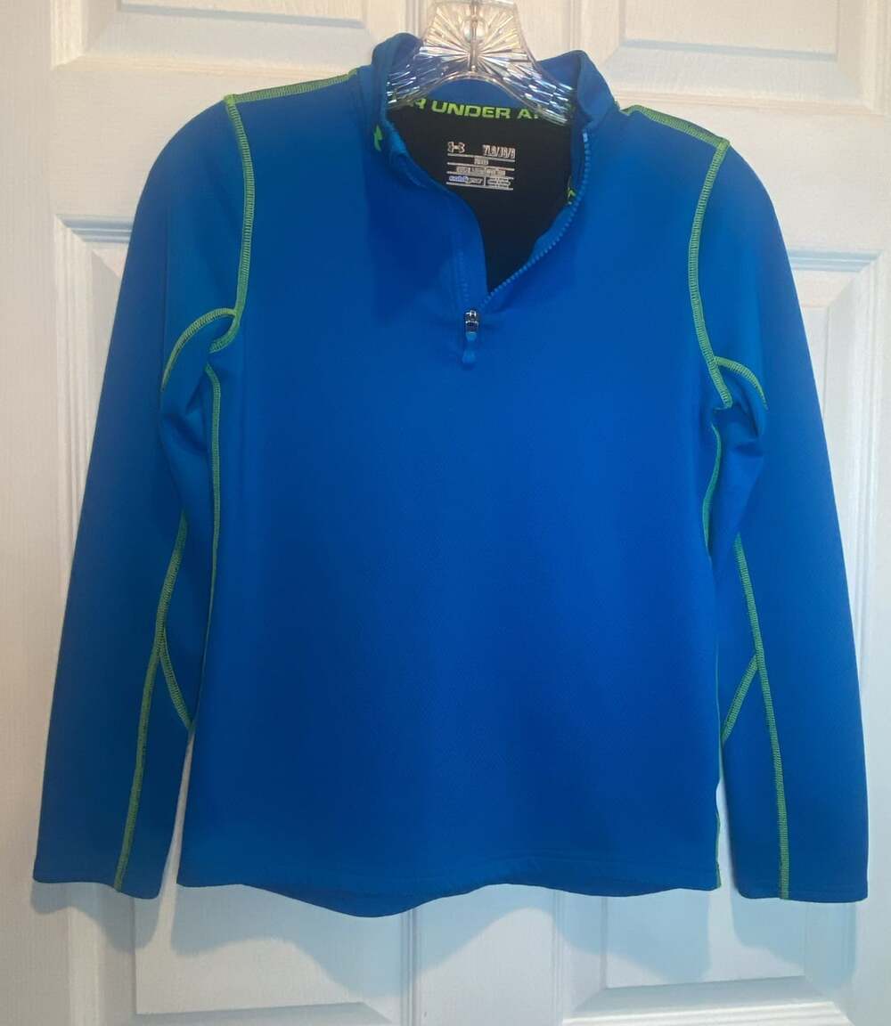 Under Armour 1/4 Zip ColdGear Ylg Blue Jacket